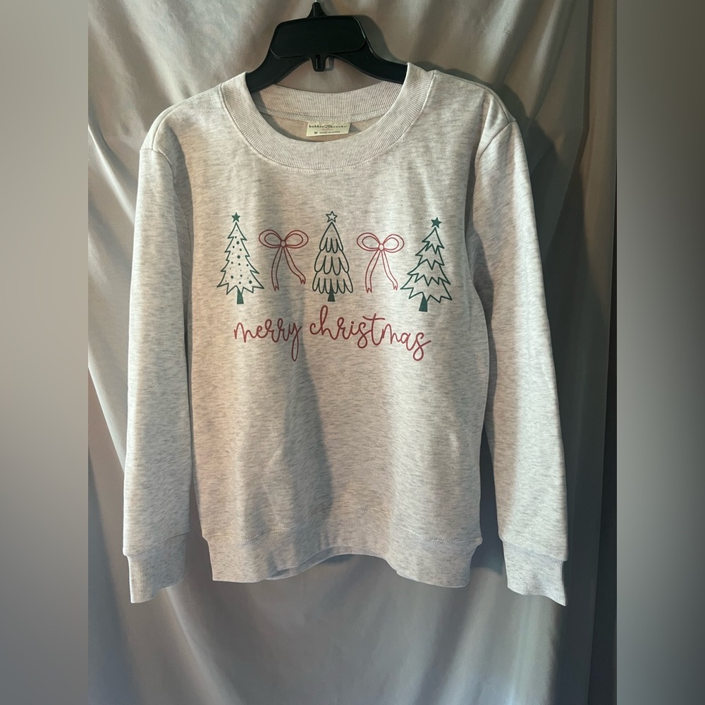 Bobbie Brooks White Christmas Tree Graphic Sweatshirt